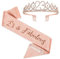 SZHUIHER Schärpe und Tiara zum 23. Geburtstag - Roségold Krone und Fabelhafte Schärpe für Glückliche Partys