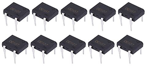 DeWin Pont Redresseur,DB107 Pont Redresseur de Diode pour Appareils électroménagers Circuit électronique Industriel 1A 1000V(10Pcs)