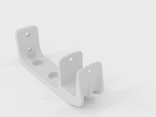 Leudus Decken Wandhalterung LUP059 für Markise mit Befestigung Aluminium/Stahl Kombihalterung (40mm, 2-Stück, weiß, Aluminium)