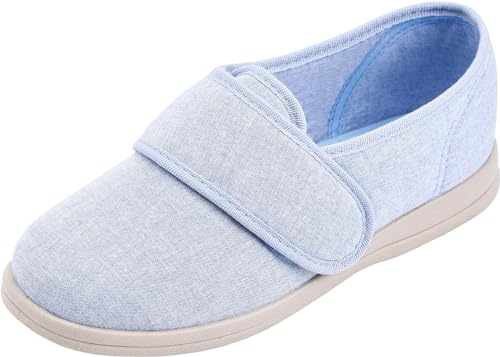Cosyfeet Jilly - Pale Blue - 3-6E Width - Extra Wide Women's Fabric Shoes