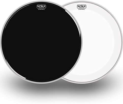 Spike 22 Bass Drum Felle One Ten Control 2er Set Black + Clear