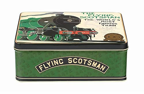 Elite Gift Boxes Flying Scotsman Deep Rectangular Tin 195 x 154 x 75mm