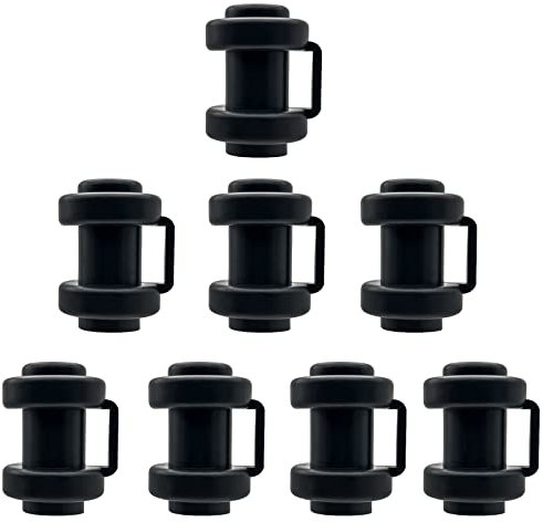Braleto 8 Stück Trampolin Endkappen Schutzhülle für Netzstangen des Trampolins 25 mm Kappen Pfostenkappen abschlusskappen für netzstangen Robust und witterungsbeständig (Schwarz)