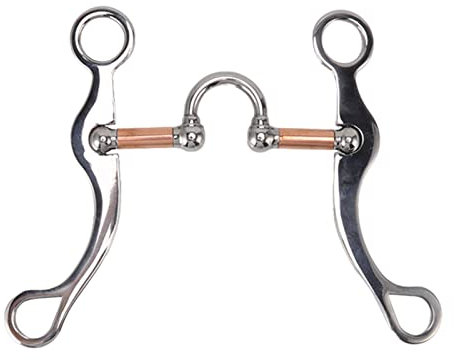 Miskall Pferdemaulgebiss, Professionelles Pferdekorrekturgebiss, 5-Zoll-Pferdegebiss Westerntrense, Pferdemaulwalze, Trense aus Dickem Edelstahl Für Pferdezaumzeug