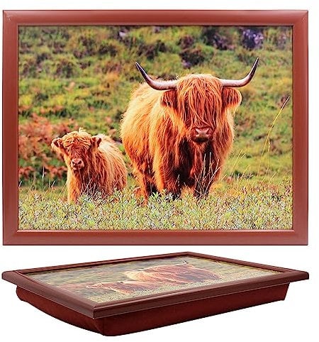 Lesser & Pavey Cushioned Lap Tray | Lovely Lap Trays With Padded Cushion, Perfect For Eating On The Sofa | Lap Trays For Eating Homes - Cow & Calf