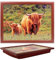 Lesser & Pavey Cushioned Lap Tray | Lovely Lap Trays With Padded Cushion, Perfect For Eating On The Sofa | Lap Trays For Eating Homes - Cow & Calf
