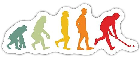 Spreadshirt Feldhockey Evolution Sticker, max. 10 x 10 cm, 10 x 10 cm, Mattweiß