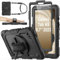 SEYMAC stock Funda para Samsung Galaxy Tab A9 8,7'' 2023, Carcasa Rugosa con Protector de Pantalla, Portalápices, Soporte Giratorio/Correa de Mano, Funda Resistente para Samsung Tab A9, Negro