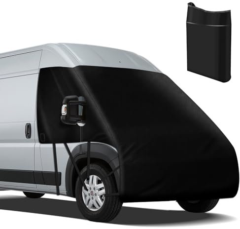 MaxEarn Housse de pare-brise pour Fiat Ducato Serie 8 ab 2006, tissu Oxford 600D, couverture de pare-brise résistante à la neige, à la glace, au soleil, aux UV, à la poussière, à l'eau, protection de