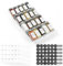 Viymgit Spice Drawer Organiser with 20 Jars, 348 Labels, 4oz Glass Spice Containers with Shaker Lids 4 Tier Clear Acrylic Seasoning Rack Tray Insert for Kitchen Drawers