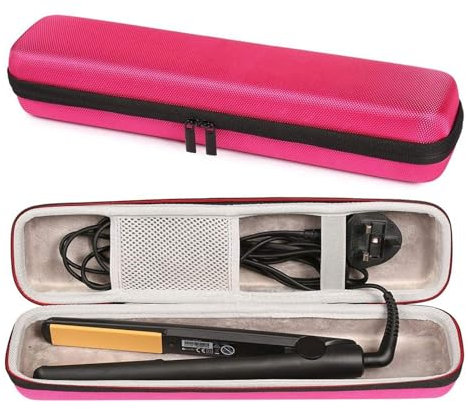 1/2 Inch Hair Straightener Case - Waterproof Travel Organizer Bag With Hot Tools Holder for Curling Iron and Styling Tools