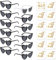 Partybrille Herz Sonnenbrille,12 Bride to Be Herz Sonnenbrille und 12 Team Bride Tattoo Aufkleber,Party Sonnenbrille Team Bride,Hippie Herzförmige Brille,JGA Partybrillen und JGA Deko Accessoires
