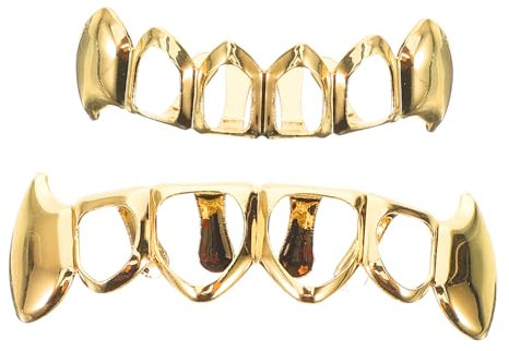 COLLBATH 1satz Goldene Zahngitter Aus Dekorative Aufsteckzähne Für Hip-hop-lifestyle Bequem Und Langlebig Überraschung Für Freunde Stylische Glänzende Zähne Für Jeden Anlass