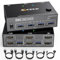 8K HDMI KVM Switch 2 Monitors 2 Computers 8K@60Hz 4K@144Hz, MLEEDA USB 3.0 Dual Monitor KVM Switch for 2 Computer Share 2 Monitor and 4 USB3.0 HUB,Wired Remote,12V Power Adapter and USB Cable Included