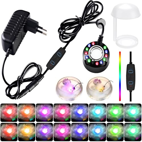 Ultraschall Vernebler,Ultrasonic fog Maker,Mist Maker Wassernebler Fogger,Nebelmaschine Mini,Nebler Fogger Metall Zerstäuber,Nebel Zerstäuber Luftbefeuchter Für Springbrunnen,Teich