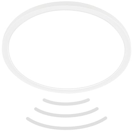 BRILONER - LED Deckenlampe mit Bewegungsmelder 3m Reichweite IP44, neutralweiße Lichtfarbe, flach, 120 Grad Erfassung, Deckenleuchte, LED Panel, Badlampe, Badezimmerlampe, 29x3 cm, Weiß