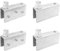 Lot de 2 paires de charnières de porte en verre, charnières pivotantes d'armoire, charnières de porte de douche en verre pour verre de 8 à 10 mm d'épaisseur (M)
