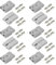 efuturetime 10 Pezzi. Connettore Anderson 50A 600V, Connettore Batteria a Disconnessione Rapida, Connettore ad Alta Corrente per Auto, Roulotte, Barche, Sistemi Solari, Grigio
