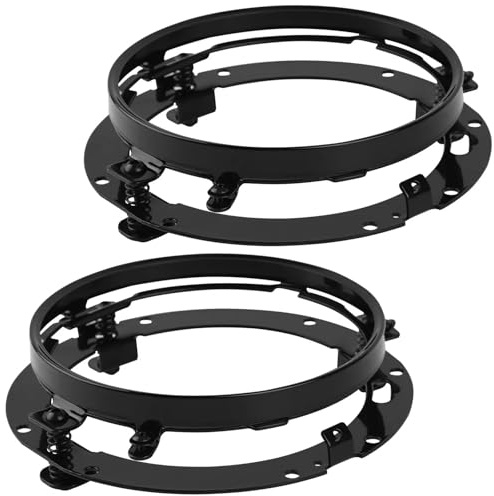 2 pcs Supports de Montage de Phare LED Anneau Rond 7 pouces 18 cm Ressorts Moto VTT 4x4