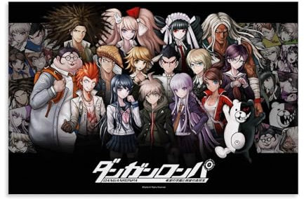 LaFegoude Anime Danganronpa Poster Poster Dekorative Malerei Leinwand Wandkunst Wohnzimmer Poster Schlafzimmer Malerei,Wandkunst Bilddruck Moderne Familienzimmer Dekor 08x12inch(20x30cm)