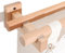 JEKKAH Log Buche Holz römische Stange Doppelstange Vorhang Halterung Stecker und hängenden Ring einfach, Outdoor-Gardinenstange, industrielle Gardinenstange(1.6m/5.25feet)