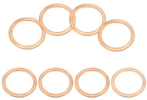 PATIKIL M33 Rondelle Piatte in Rame Anello di Tenuta, 8pz Guarnizione Tenuta Piatta Metrica Giunto Torico Guarnizioni per Viti Bullone Tappi Coppa Olio, 33mm ID 40mm OD 1,5mm Spessore