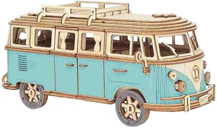 Puzzle Bus, Holzpuzzle, Bus Bausatz, Tourbus Modellspielzeug, Bastel Tourbuspuzzle, Bus Modell Puzzle Für Kinder Und Erwachsene, Ästhetische Heimdekoration