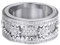 COBQB Handmade Anxiety Ring, Men's Women Engagement Rings, Fidget Rings for Women Mens, W10 Anxiety Stress Relieving Band Rings Couples Rotating Mechanical Gear Ring (White Gold, T)