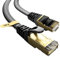 VOIETOLT Cat 8 Lan Kabel, Flaches 40Gbps/2000Mhz Netzwerkkabel Ethernet Kabel, S/FTP RJ45 Gigabit Geflecht Patchkabel (Braided, 1Meter)