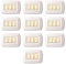 10 Placche, 3 moduli/posti, Compatibile Con BTicino Magic, bianco bianca, Placca arrotondata, Plastica di alta qualità, 100% compatibile con supporti e moduli originali
