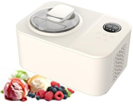 Gelatiera Completamente Automatica Da 1,2 L Per La Casa - 3 Modalità Disponibili, Timer Regolabile, Prepara 12-16 Porzioni, Facile Da Pulire E Macchina Per Dessert Fai Da Te Per Bambini ,beige