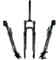 LYYCX AuroraXQ 700C Disc Brake Bicycle Front Fork, Quick Release P700CITY Aluminum/magnesium Alloy 29 inch City Bike Air Suspension Fork(700C)