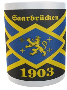 U24 Tasse Kaffeebecher Mug Cup Flagge Saarbrücken 1903