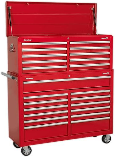 Sealey AP52COMBO1 Tool Chest Combination 23 Drawer with Ball Bearing Slides - Red