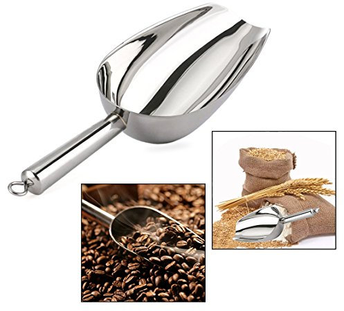 OFKPO Pelle INOX Pelle à Farine INOX, Pelle à Nourriture pour Barre de Fête de Mariage Outils Accessoires de Cuisine