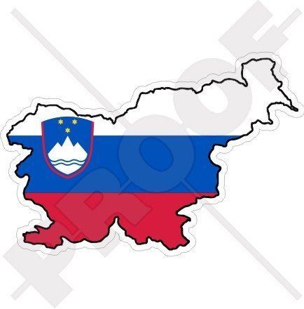 SLOWENIEN Slowenisch Karte-Flagge 120mm Auto & Motorrad Aufkleber, Vinyl Stickers