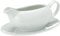 Concept4u KD12687 Salsera de 550 ml con platillo, Plato para Fiestas, vajilla, Jarra para Servir Salsas, Porcelana, Blanco