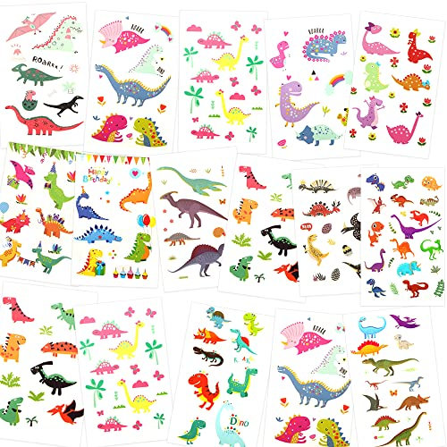 Konsait Tattoos Kinder, Dino tattoo kinder Tattoos jungen Kindertattoos Aufkleber klebetattoos Kinder Jungen für Kindergeburtstags Mitgebsel Party Spielen Geschenke
