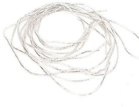 Francés Metal Hilo, Material de bordado Redondo Suave Cobre Bordado Hecho a Mano Hilo Metálico Fino para Bordado Perlas Fabricación de Joyería[Plata Hilos