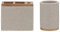 Sealskin Becher Grace, Zahnputzbecher aus Polyresin, Farbe: Sand + Zahnbürstenhalter Grace für elektrische Zahnbürsten, Polyresin, Farbe: Sand