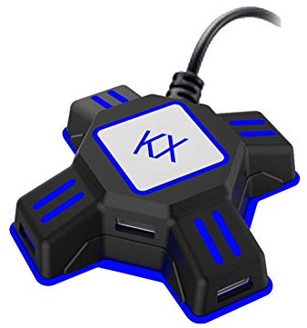 HOVTOIL Adaptateur de manette de jeu USB convertisseur clavier souris adaptateur pour Switch/Xbox/PS4/PS3 haute performance facile à utiliser Noir