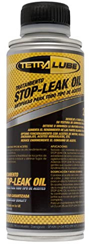TETRA LUBE Tapa Fugas Aceite Motor. 250ml. Agente Tapafugas Aceite Motor. Todo Tipo de Aceites. Renovador de Partes Blandas. Tapa Fugas para Coche