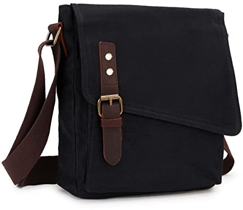 MayBlosom Kleine Messenger Bag, VONXURY wasserfeste Umhängetasche Canvas Crossbody Geldbörse für Frauen Männer