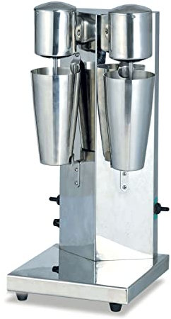 Ristoattrezzature Macchina Frullino per Frappè Doppia - 2 bicchieri - Acciaio Inox
