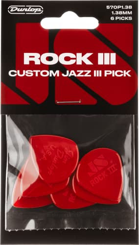 Dunlop 570P138 Rock III Nylon Custom Jazz III - Plektren Set