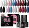 UR SUGAR UV Nagellack Schwarz Weiß, 12 Farben Schellack Nude Gellack UV Farbgel Set Braun Glitzer Gel Nagellack Starter Set für Nagelstudio Nagel Gelnägel Set mit Geschenkbox Maniküre Weihnachts