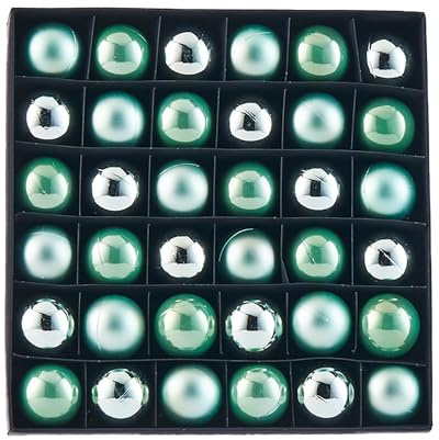 WeRChristmas Baubles, Mint Green, 3 cm