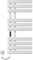 Scaldasalviette Elettrico, 500x1100mm Radiatore Scaldasalviette, Parete Stendino Elettrico, Temperatura costante intelligente Portasciugamani da Bagno Elettrico, Termoarredo Elettrico-White Left