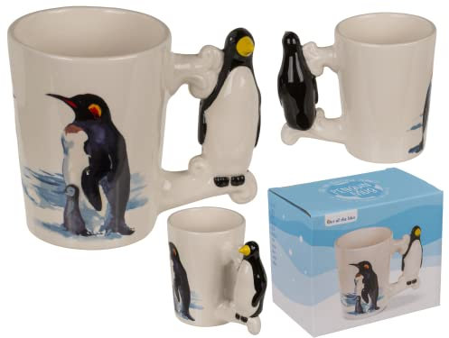 Out of the blue Taza, pingüino, 11 x 8,5 cm, 300 ml, en caja de regalo