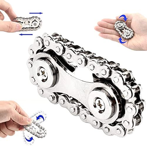 Yeefunjoy Fidget Chain Toys, Linkage Bike Chain Design Double Gears Figity Drehen Fingerspiele, Langlebige glatten Lagern, Abbau von Stress, Angst, Fidget Spielzeug für Erwachsene Kinder